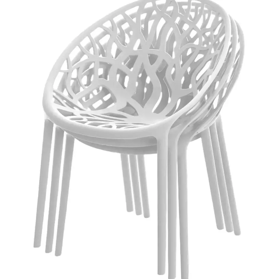 CLP zitgroep 2 stoelen Hoscana Kunststof - wit