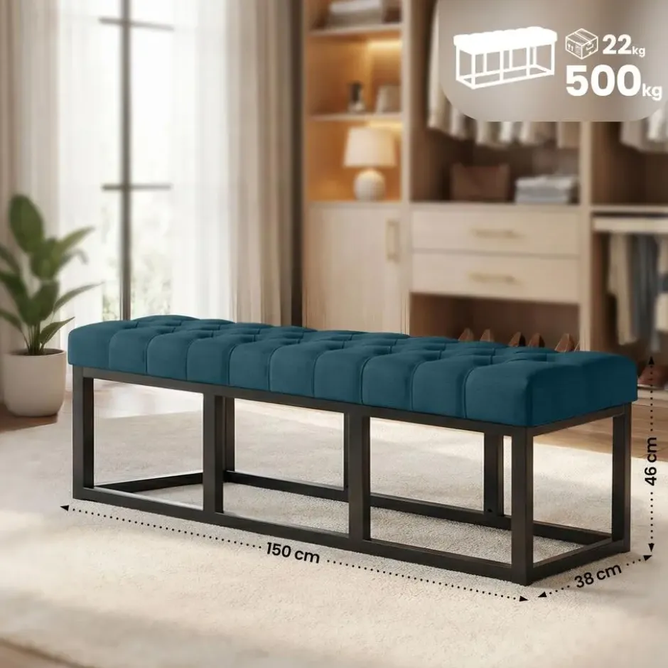 CLP 2-zits Bankje Amun 150 cm - blauw
