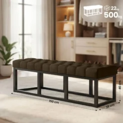 CLP 2-zits Bankje Amun 150 cm - bruin
