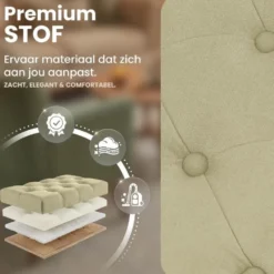 CLP 2-zits Bankje Amun 120 cm - taupe