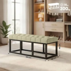 CLP 2-zits Bankje Amun 120 cm - taupe