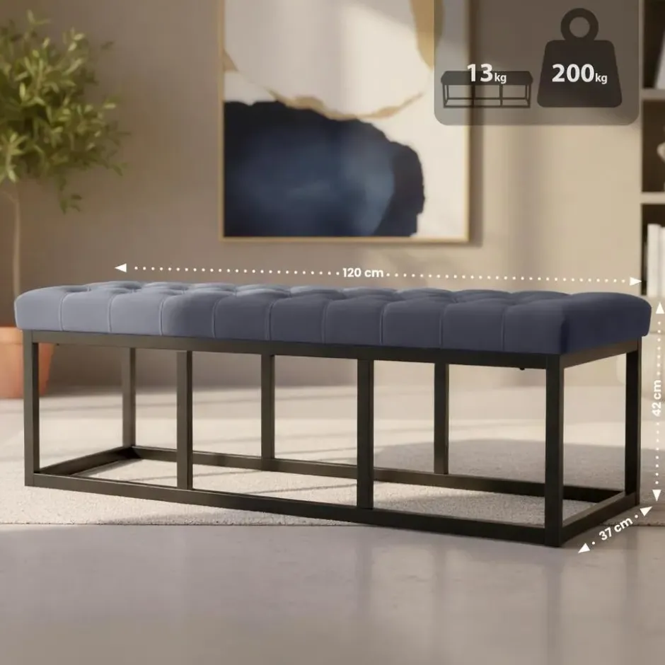 CLP 2-zits Bankje Polson 120 cm - grijs