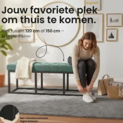 CLP 2-zits Bankje Polson 120 cm - groen