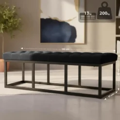 CLP 2-zits Bankje Polson 120 cm - zwart