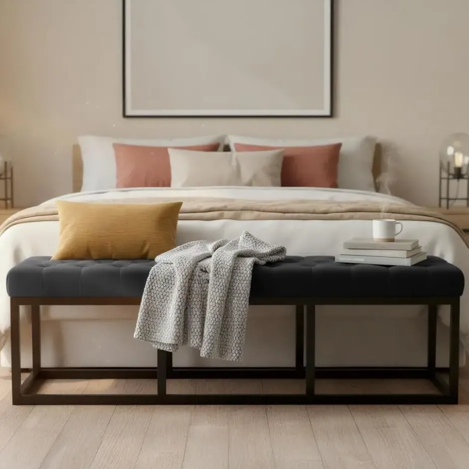 CLP 2-zits Bankje Polson 150 cm - zwart