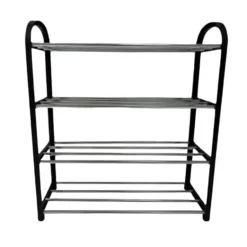 CMP Schoenenrek - zwart - 4 niveaus - 50 x 62 x 16 cm - opbergrek