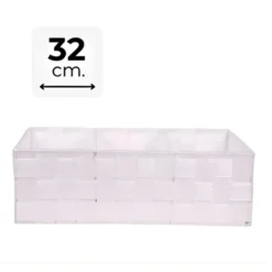 Concorde Opbergmanden - 3 vaks - wit - organizer - ondermode