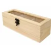 Concorde Theedoos - 3-vaks - naturel - hout - 25 x 9 x 8 cm