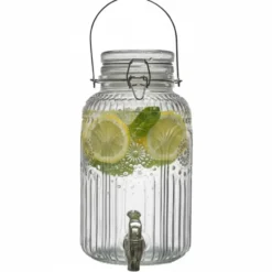 Cook Concept Drankdispenser met kraantje - 4.0L - glas - 30 cm