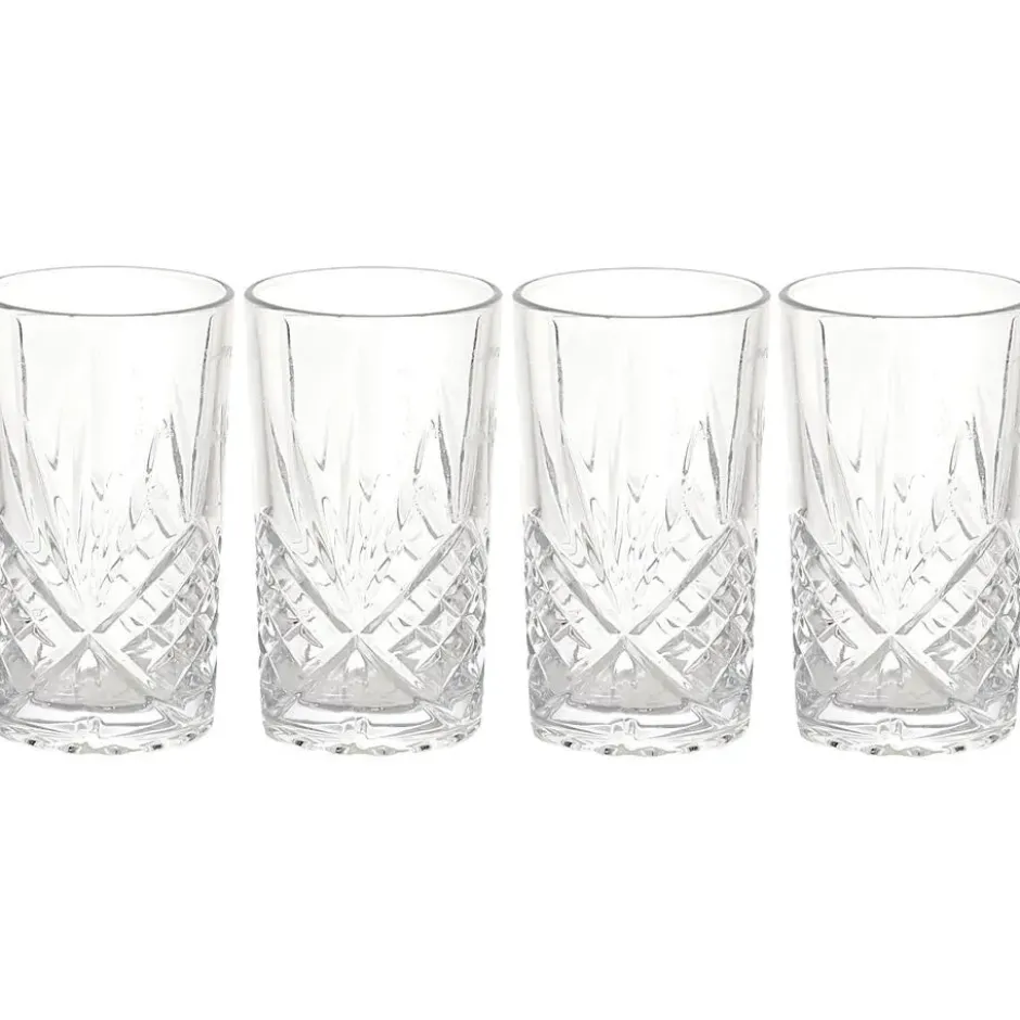 Cook Concept Drinkglazen - Luxe relief - glas - 4x stuks - 350ml
