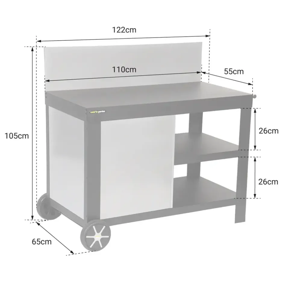 Cook'in Garden - Desserte noire NOVA pour plancha