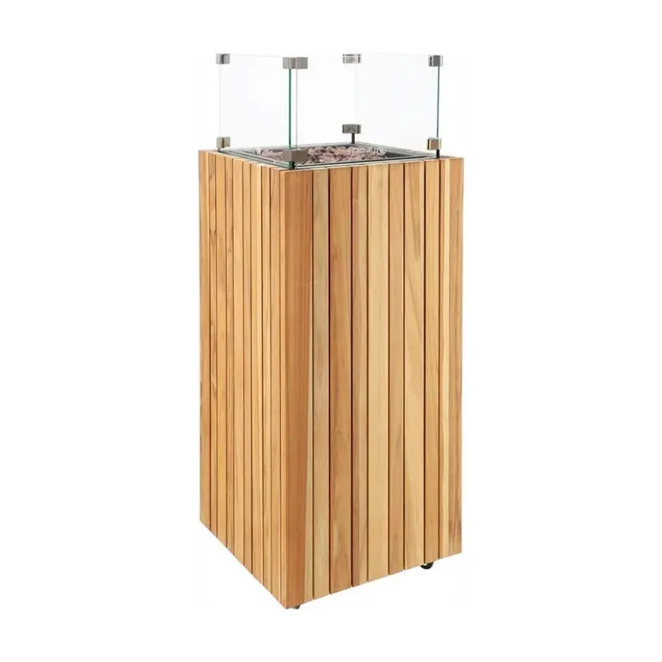 Cosi Fires Cosipillar square sfeerhaard - teak