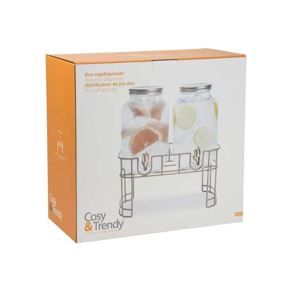 Cosy&Trendy Sapdispenser set op standaard - 2x 3,5 liter