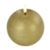 Countryfield LED kaars/bolkaars- goud - B10 x H11 cm