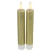 Countryfield Led kaarsen/dinerkaarsen - 2x stuks - goud - 15 cm