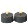 Countryfield LED waxinelichtjes - 2x - grijs - warm wit