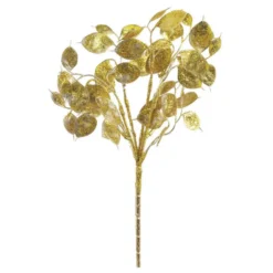 Countryfield Lunaria Kunstbloem tak - goud glitter - 40 cm - kunststof