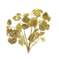 Countryfield Lunaria Kunstbloem tak - goud glitter - 40 cm - kunststof