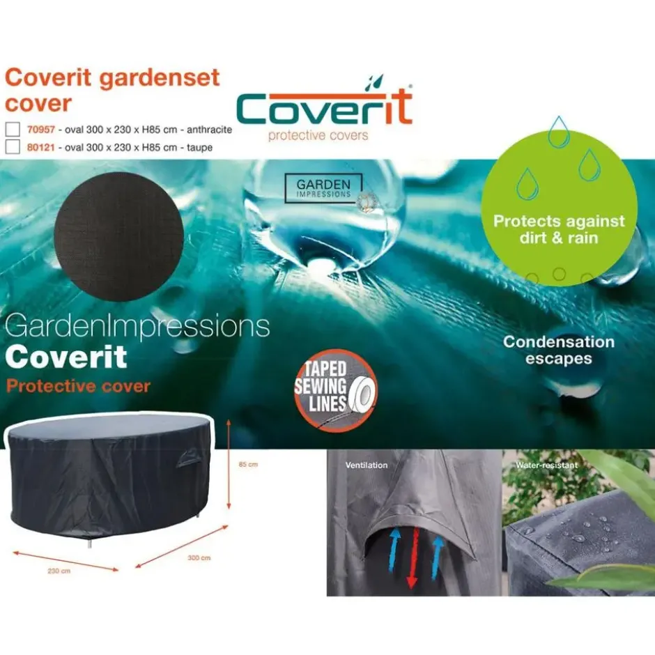 Coverit tuinsethoes - ovaal - 300x230xH85 cm