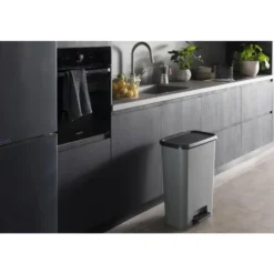 Curver Compatta Duo Prullenbak 23L+23L - Grijs/Zwart