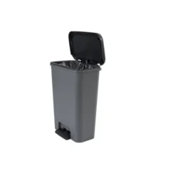 Curver Compatta Prullenbak 50L - Grijs/Zwart