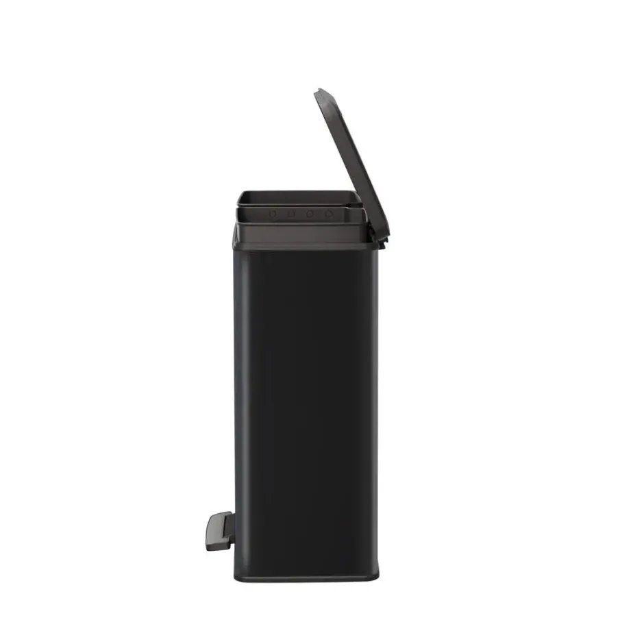 Curver Decobin Duo Prullenbak - 26L+26L - Rechthoekig - Zwart