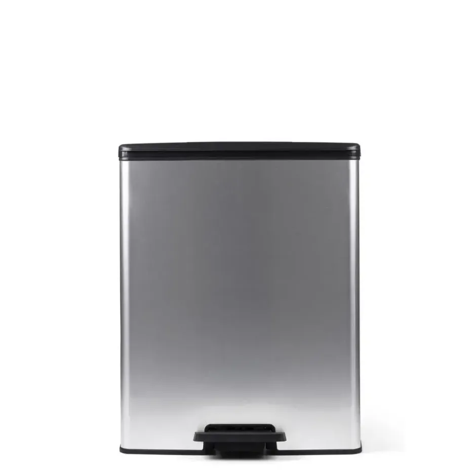 Curver Decobin Duo Prullenbak - 26L+26L - Zilver metallic