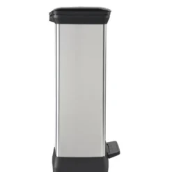 Curver Decobin Prullenbak- 50L - 39x29x72 cm - Zilver Metallic