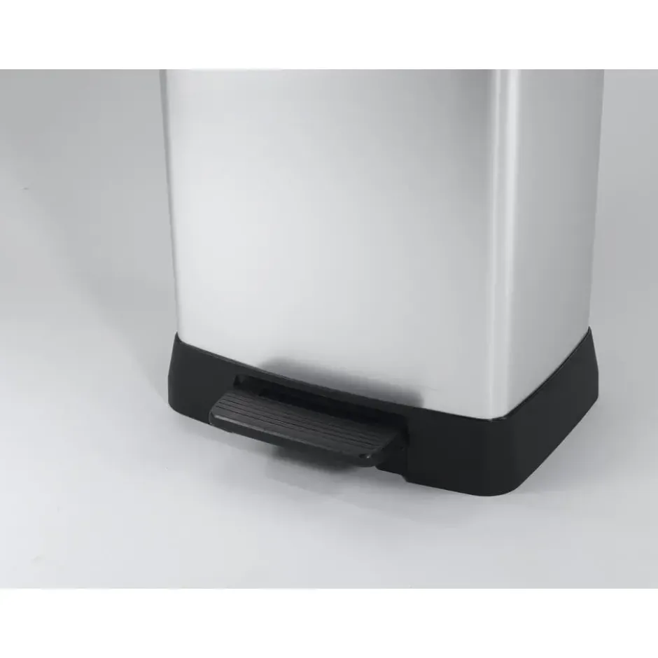 Curver Decobin Prullenbak- 50L - 39x29x72 cm - Zilver Metallic