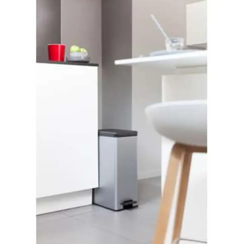 Curver Decobin Slim Prullenbak- 40L - Metallic