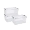 Curver Handy+ Opbergbox - 50L - 3 stuks - Transparant met deksel
