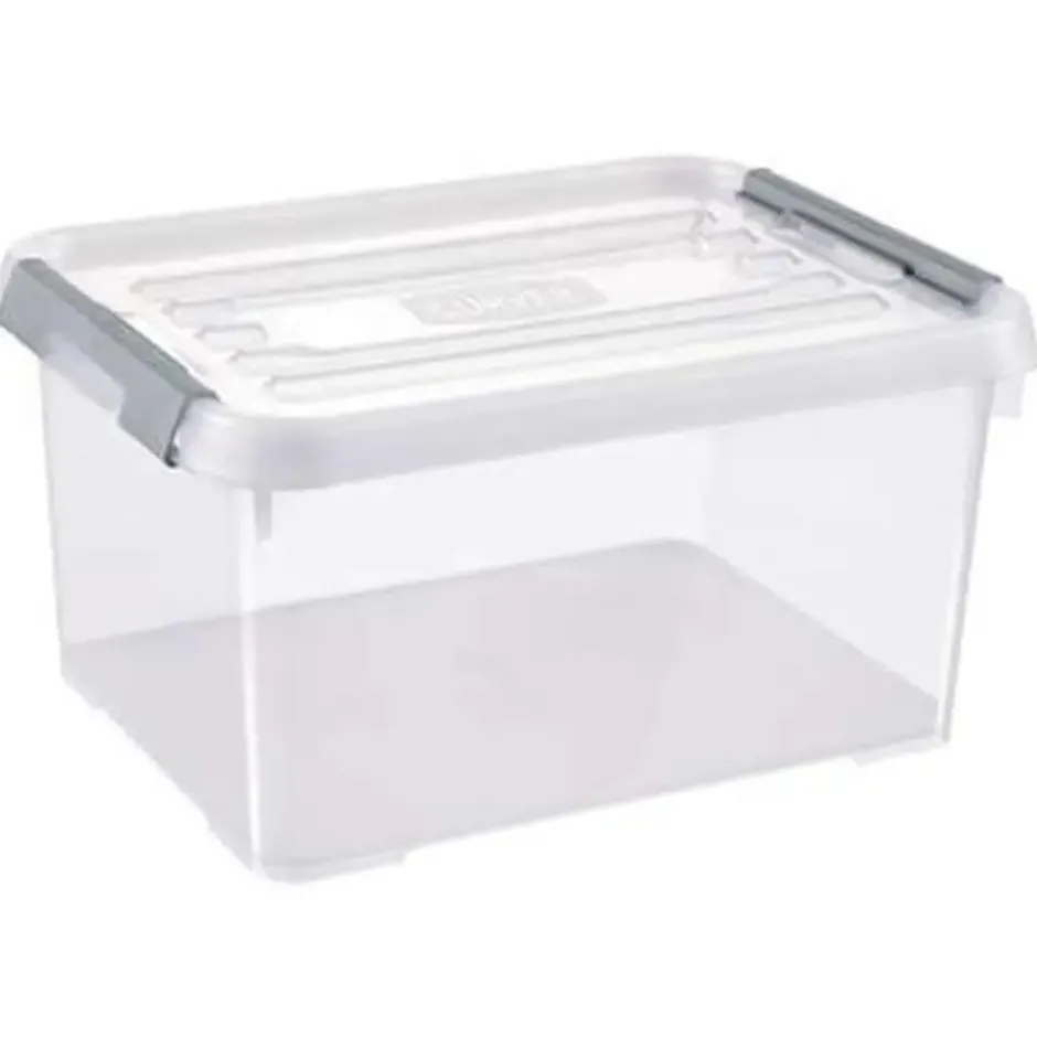 Curver Handy+ Opbergbox - 15L - 4 stuks - Transparant met deksel