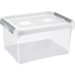 Curver Handy+ Opbergbox - 15L - 4 stuks - Transparant met deksel