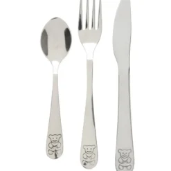 Cutlery for Kids bestekset met beer - 3-delig - RVS - kinderen