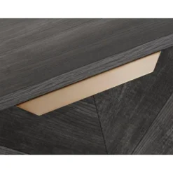 Dark Wood - Dressoir met 3 zwarte houtlook deuren