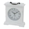 Deco by Boltze Tafelklok St James - wit - H23 cm - glas/hout