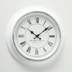 Deco by Boltze Wandklok Yella - wit - 40 cm - klassiek