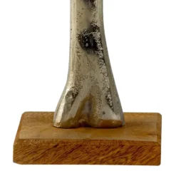Decoratie levensboom - Tree of Life - aluminium/hout - 23 x 26 cm