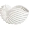 Decoratie Schelp off-white keramiek - 19x30x14 cm