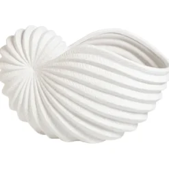 Decoratie Schelp off-white keramiek - 19x30x14 cm