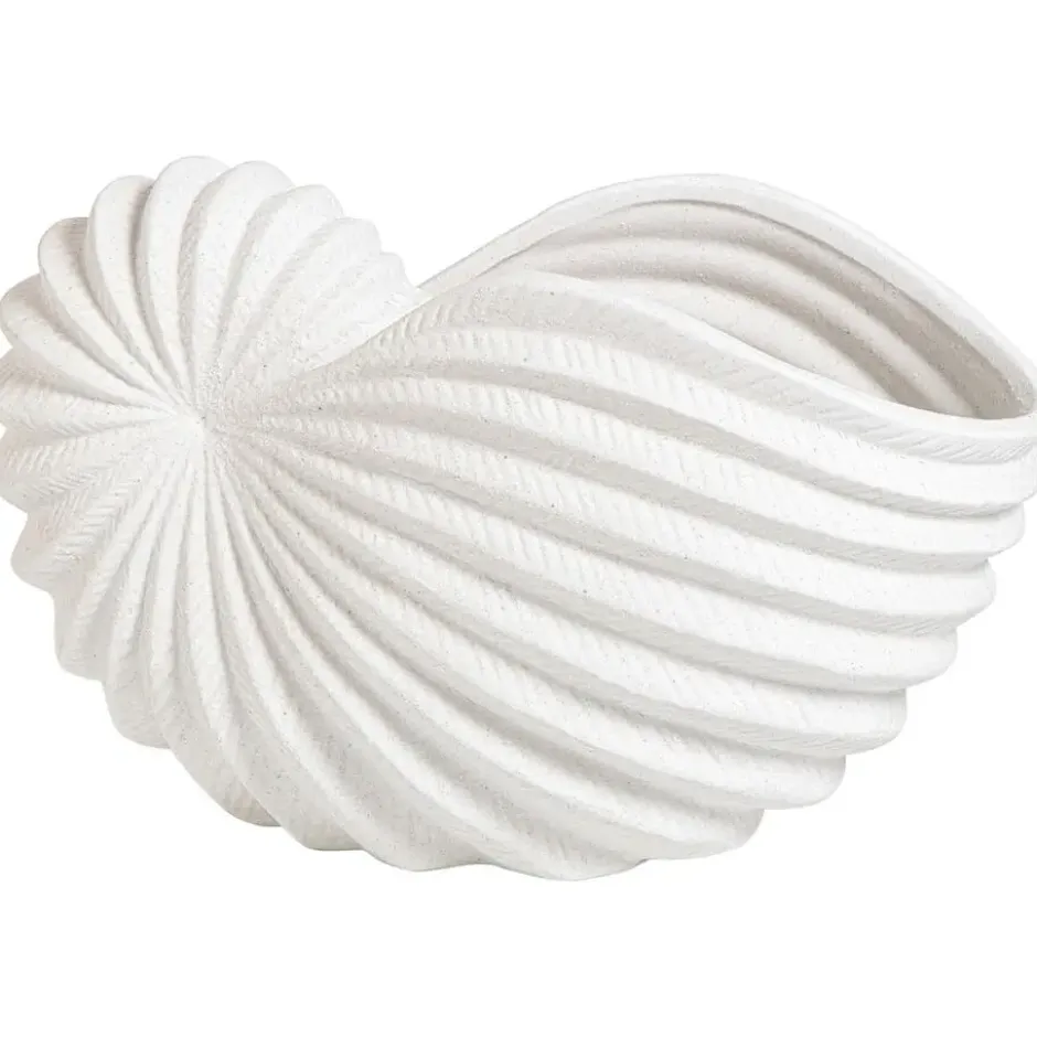 Decoratie Schelp off-white keramiek - 19x30x14 cm