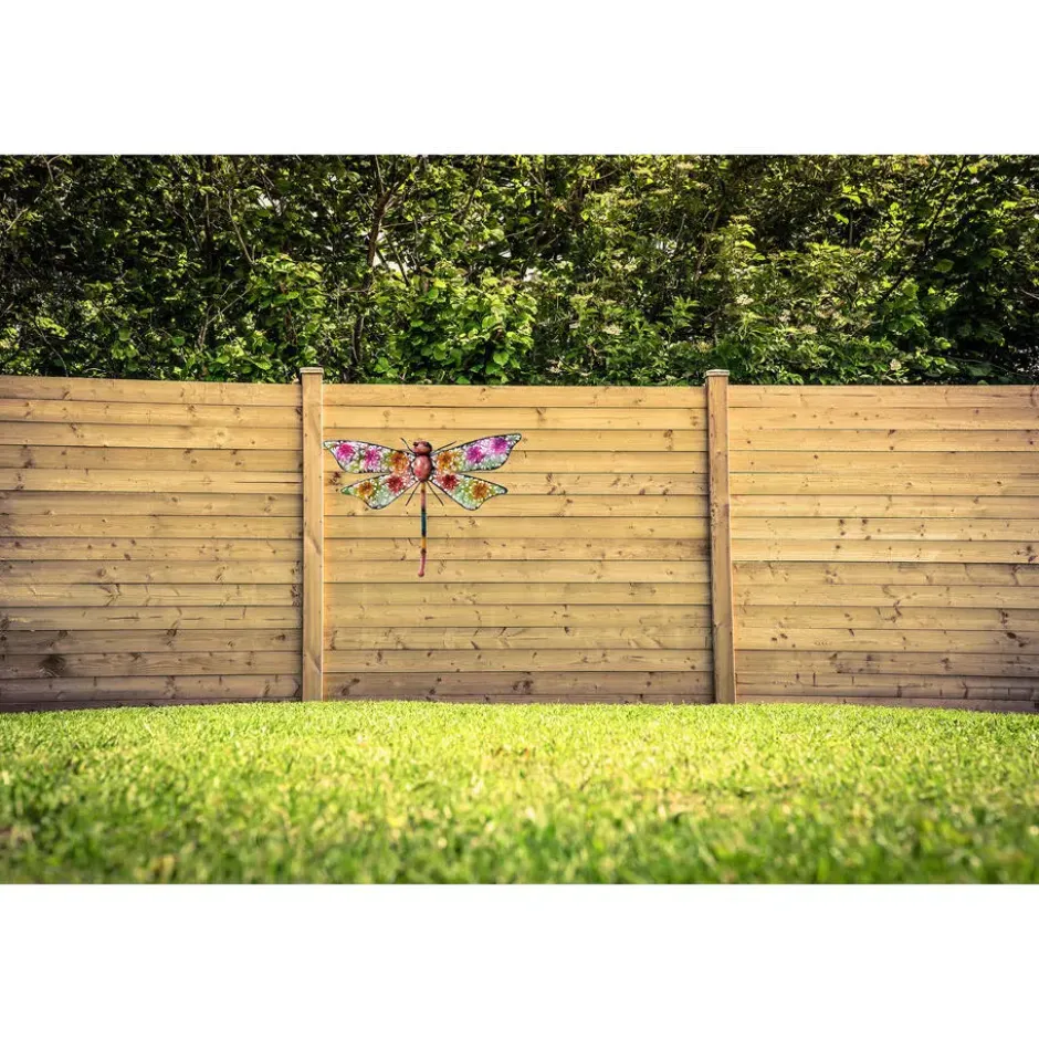 Decoris Tuindecoratie - libelle - metaal - 29 x 47 cm