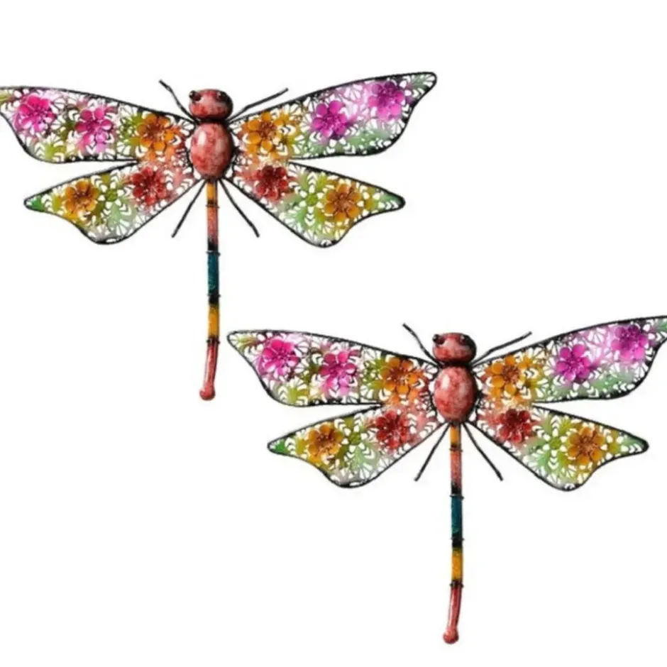 Decoris Tuindecoratie - libelle - metaal - 29 x 47 cm