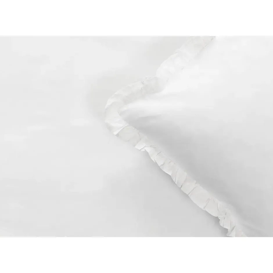 Dekbedovertrek Cato effen - wit - 140x200/220 cm