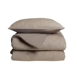 Dekbedovertrek Japandi 140x220 – Flanel Fleece – Zacht & Warm – Taupe