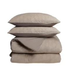 Dekbedovertrek Japandi 200x220 – Flanel Fleece – Zacht & Warm – Taupe
