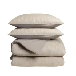 Dekbedovertrek Japandi 200x220 – Flanel Fleece – Zacht & Warm – Beige