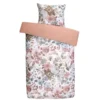 Dekbedovertrek Nova bloemen - wit/roze - 140x200/220 cm