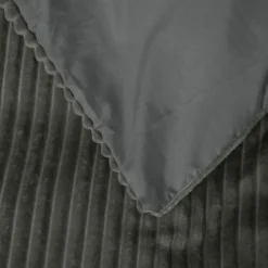 Dekbedovertrek Teddy Rib 200x220 – Fluweelzacht & Knus Design - Grijs