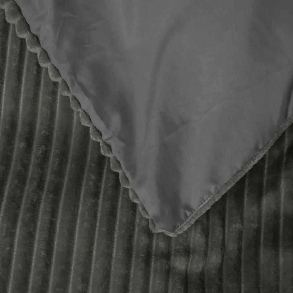 Dekbedovertrek Teddy Rib 200x220 – Fluweelzacht & Knus Design - Grijs